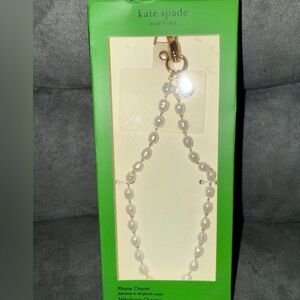 NIB Kate Spade ♠️ Sea Pearl in Gold Phone Charm/Wristlet NWT